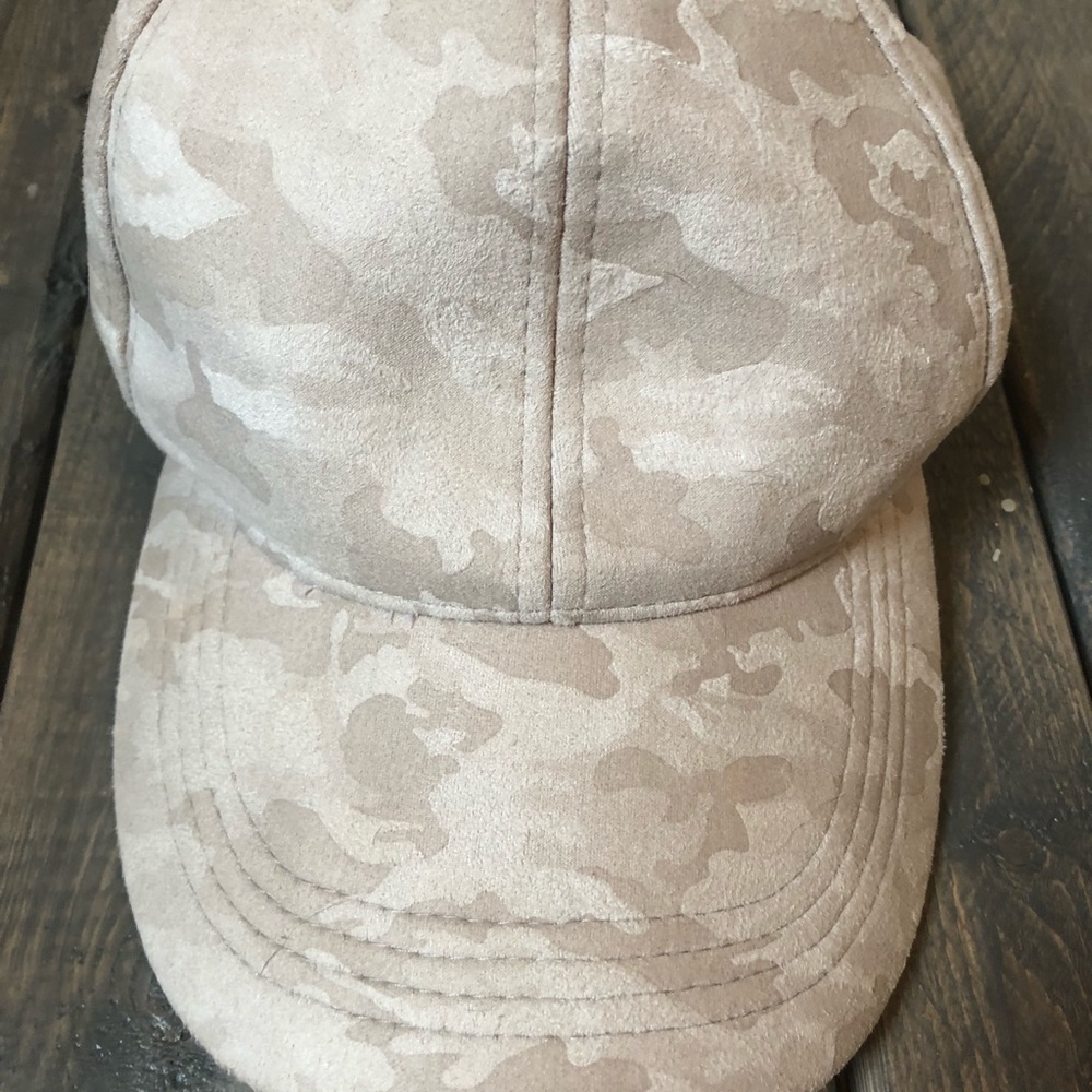 Micro suede Gray Camo baseball hat.
